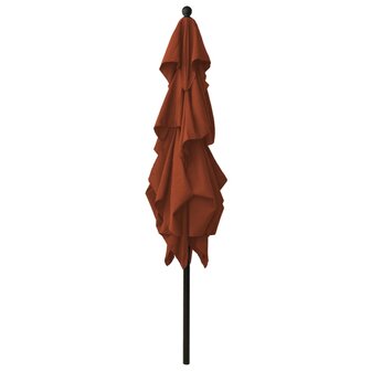 Parasol 3-laags met aluminium paal 2,5x2,5 m terracottakleurig 8720286165232 3