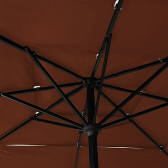 Parasol 3-laags met aluminium paal 2,5x2,5 m terracottakleurig 8720286165232 5