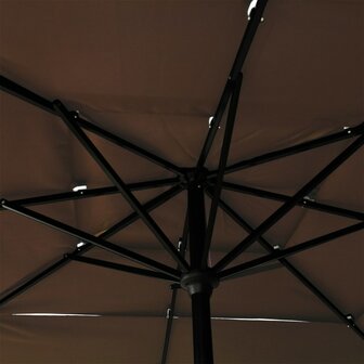 Parasol 3-laags met aluminium paal 2,5x2,5 m taupe 8720286165218 5