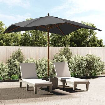 Parasol met houten paal 300x300x273 cm antracietkleurig 8720845760779 1