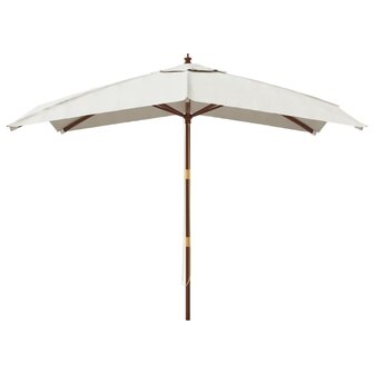 Parasol met houten paal 300x300x273 cm zandkleurig 8720845760755 3