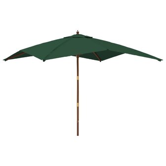 Parasol met houten paal 300x300x273 cm groen 8720845760762 2