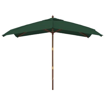 Parasol met houten paal 300x300x273 cm groen 8720845760762 3