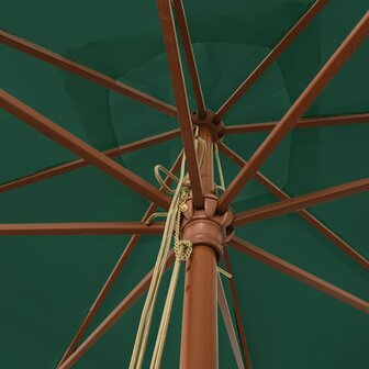 Parasol met houten paal 300x300x273 cm groen 8720845760762 5