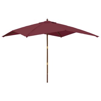 Parasol met houten paal 300x300x273 cm bordeauxrood 8720845760793 2