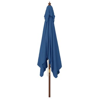 Parasol met houten paal 300x300x273 cm azuurblauw 8720845760823 4