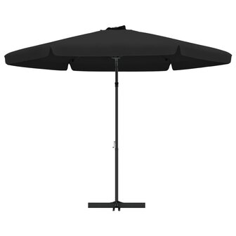 Parasol met stalen paal 300 cm zwart 8719883763262 4