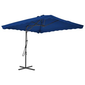 Parasol met stalen paal 250x250x230 cm blauw 8720286114933 1