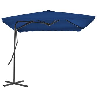 Parasol met stalen paal 250x250x230 cm blauw 8720286114933 2