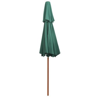 Dubbeldekker parasol 270x270 cm houten paal groen 8718475505518 4