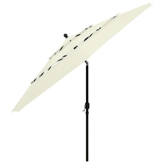 Parasol 3-laags met aluminium paal 3,5 m zandkleurig 8720286165584 3