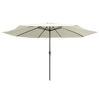 Parasol met metalen paal 390 cm zandwit 8719883763866 2