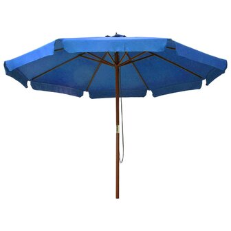 Parasol met houten paal 330 cm azuurblauw 8719883745466 2