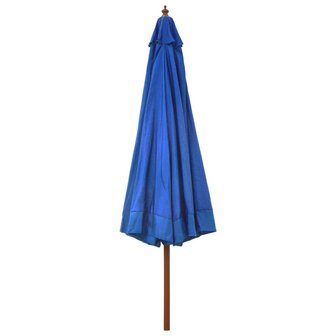 Parasol met houten paal 330 cm azuurblauw 8719883745466 3