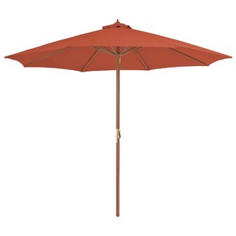 Parasol met houten paal 300 cm terracotta 8718475697374 1