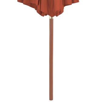 Parasol met houten paal 300 cm terracotta 8718475697374 4