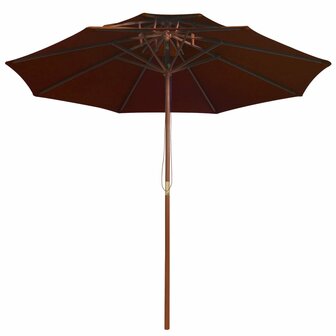 Parasol dubbeldekker met houten paal 270 cm terracottakleurig 8720286164471 2