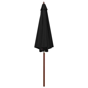 Parasol met houten paal 300x258 cm zwart 8719883744513 2