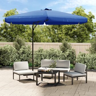 Parasol met stalen paal 300 cm azuurblauw 8719883763279 1