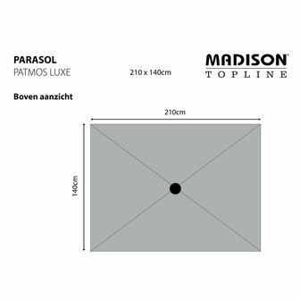 Madison Parasol Patmos Luxe rechthoekig 210x140 cm saliegroen 8713229522452 7