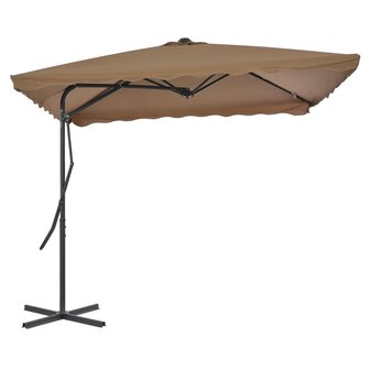 Parasol met stalen paal 250x250 cm taupe 8718475711360 1