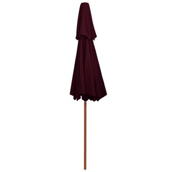 Parasol dubbeldekker met houten paal 270 cm bordeauxrood 8720286164464 4