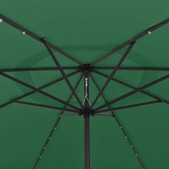 Parasol met LED-verlichting en metalen paal 400 cm groen 8720286115077 4