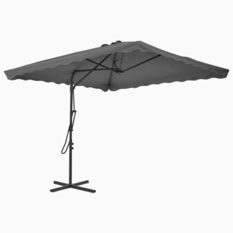 Parasol met stalen paal 250x250 cm antraciet 8718475711353 2