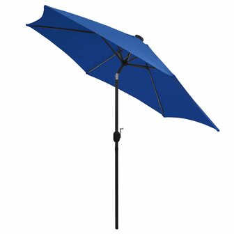 Parasol met LED-verlichting en aluminium paal 300 cm azuurblauw 8719883763750 3