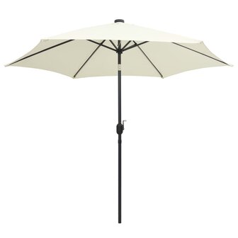 Parasol met LED-verlichting en aluminium paal 300 cm zandwit 8719883763699 2