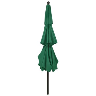 Parasol 3-laags met aluminium paal 3,5 m groen 8720286165591 4