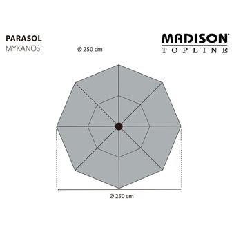 Madison Parasol Mykanos 250 cm groen 8713229052041 7