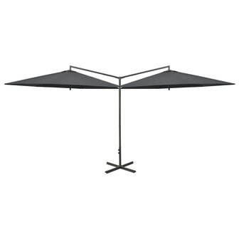 Parasol dubbel met stalen paal 600 cm antracietkleurig 8720286115404 2