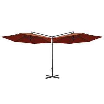 Parasol dubbel met stalen paal 600 cm terracottakleurig 8720286115435 3