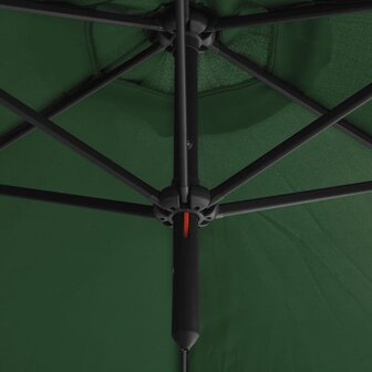 Parasol dubbel met stalen paal 600 cm groen 8720286115381 5