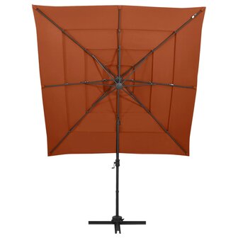 Parasol 4-laags met aluminium paal 250x250 cm terracottakleurig 8720286165072 2