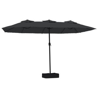 Parasol dubbel 449x245 cm zwart 8720845748357 2