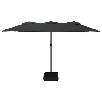 Parasol dubbel 449x245 cm zwart 8720845748357 3