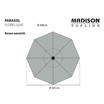 Madison Parasol Flores Luxe rond 300 cm saliegroen 8713229077549 7