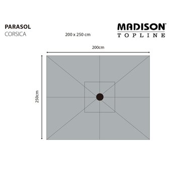 Madison Parasol Corsica 200x250 cm grijs 8713229025298 7