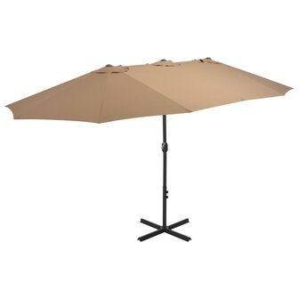 Parasol met aluminium paal 460x270 cm taupe 8718475711223 1