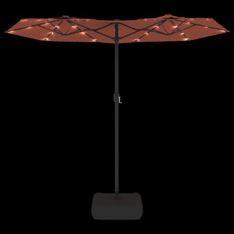 Parasol dubbel met LED&amp;apos;s 316x240 cm terracottakleurig 8720845748586 6