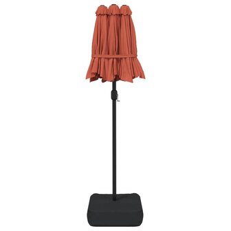 Parasol dubbel met LED&amp;apos;s 316x240 cm terracottakleurig 8720845748586 7