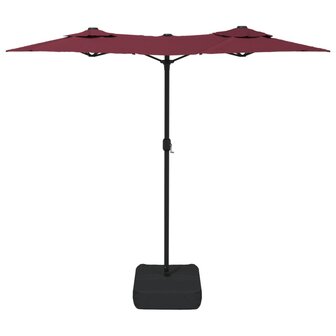 Parasol dubbel met LED&amp;apos;s 316x240 cm bordeauxrood 8720845748579 5