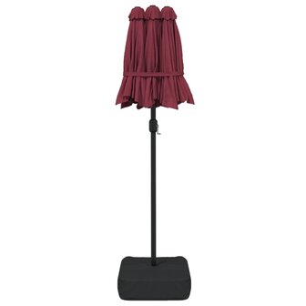 Parasol dubbel met LED&amp;apos;s 316x240 cm bordeauxrood 8720845748579 7