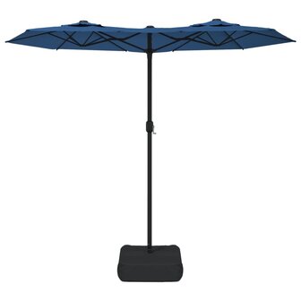 Parasol dubbel met LED&amp;apos;s 316x240 cm azuurblauw 8720845748609 4