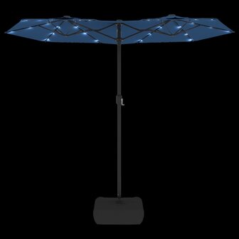 Parasol dubbel met LED&amp;apos;s 316x240 cm azuurblauw 8720845748609 6