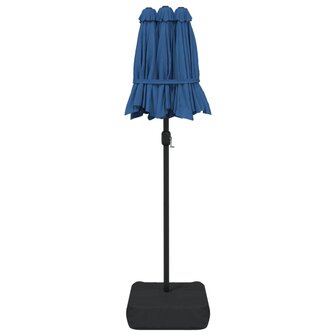 Parasol dubbel met LED&amp;apos;s 316x240 cm azuurblauw 8720845748609 7