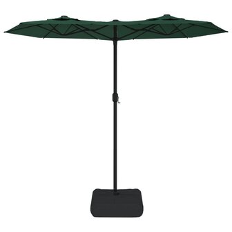 Parasol dubbel met LED&amp;apos;s 316x240 cm groen 8720845748548 4