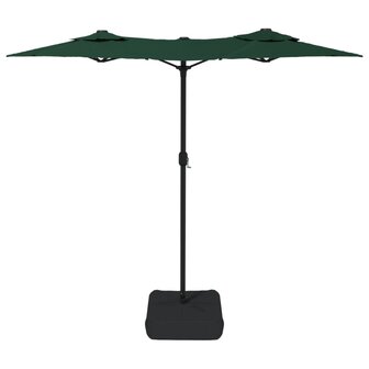 Parasol dubbel met LED&amp;apos;s 316x240 cm groen 8720845748548 5